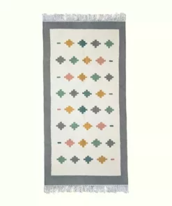 Kiliim Pastel Tiles Wool Runner / Rug Home Goods