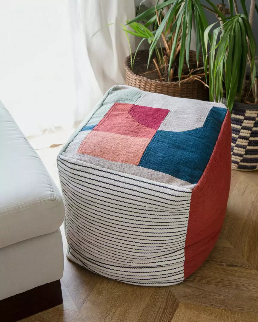 Kiliim Temple Pouf Home Goods 2 Kiliim Temple Pouf Home Goods