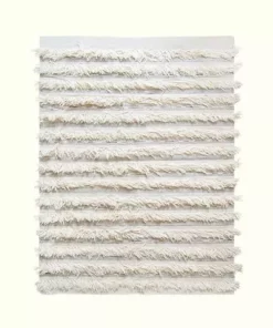 Kiliim White Fringe Wool Runner/Rug