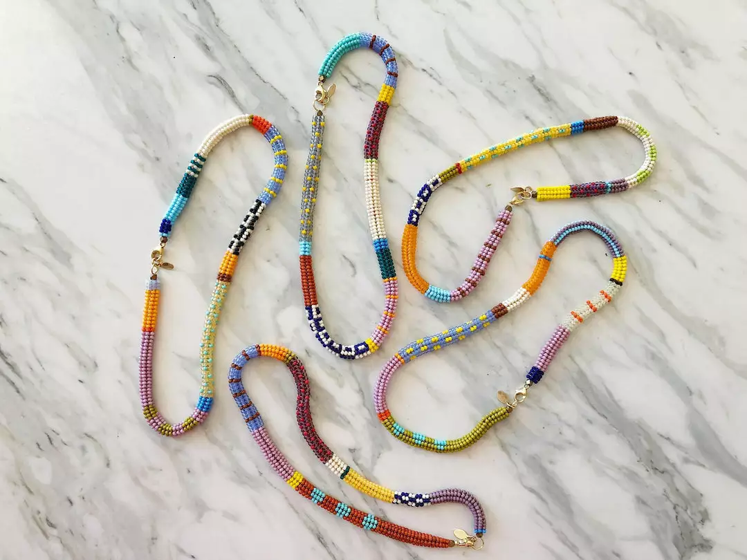 Kisiwa Jewelry Cuerda One Of A Kind Beaded Choker 7 Kisiwa Jewelry Cuerda One Of A Kind Beaded Choker