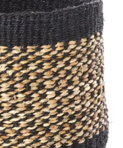 Swahili African Modern Home Goods Kitonga Sisal And Banana Fiber Storage Basket Set