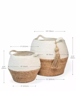 Korissa Home Goods Agora Jar Basket Set 15 Korissa Home Goods Agora Jar Basket Set