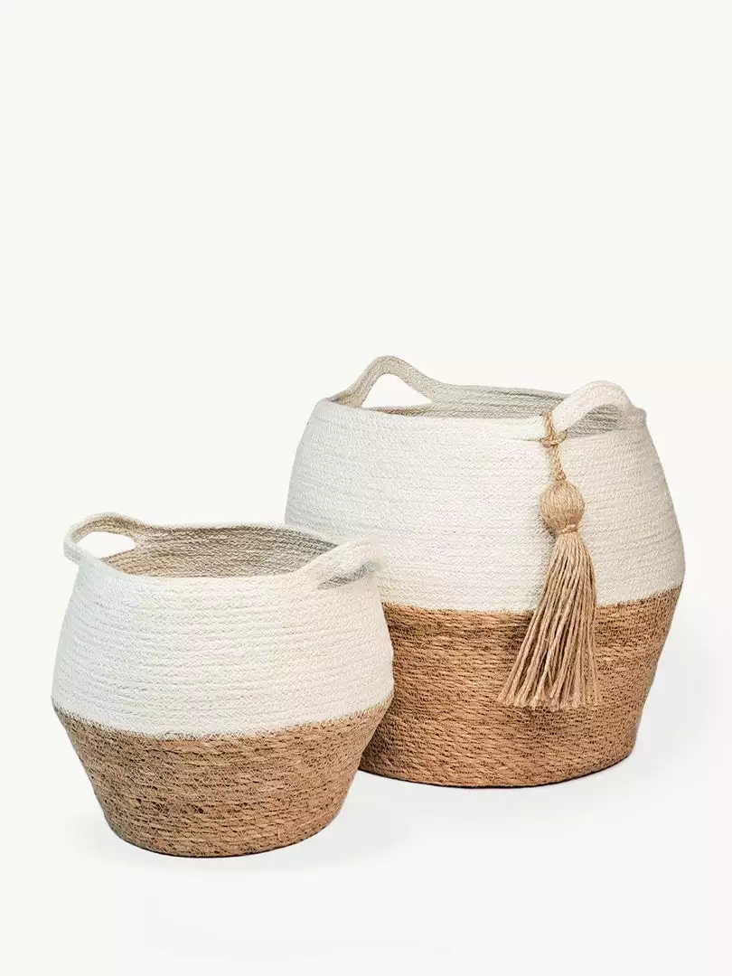 Korissa Home Goods Agora Jar Basket Set 3 Korissa Home Goods Agora Jar Basket Set
