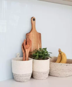 Korissa Amari Loop Bin Set - Brown Home Goods