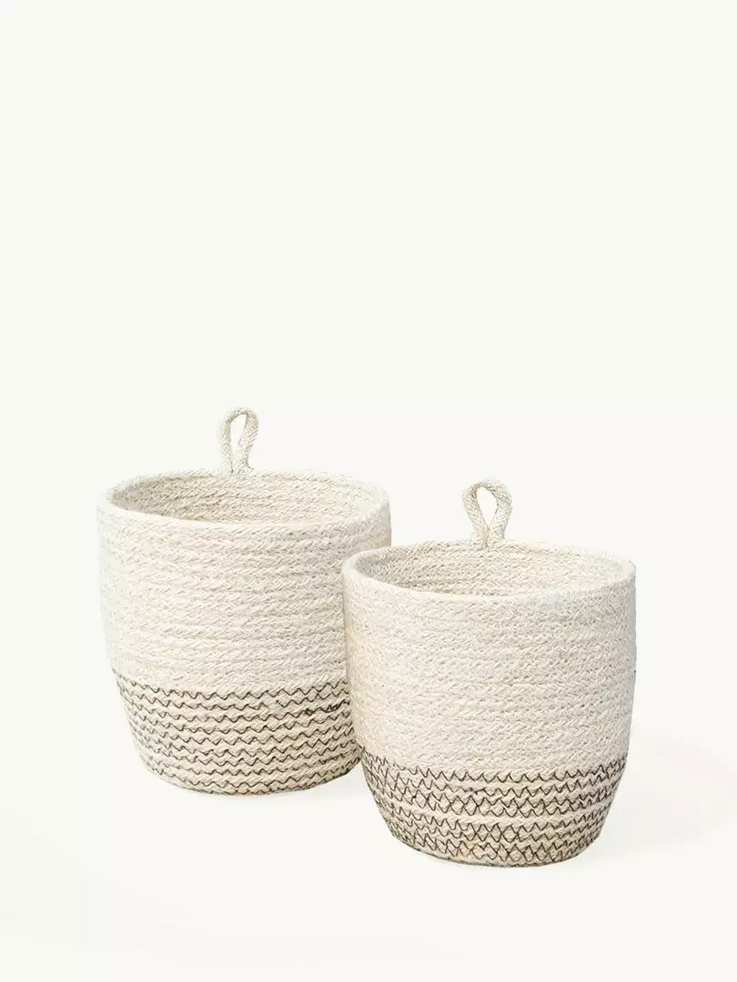 Korissa Amari Loop Bin Set - Brown Home Goods 1 Korissa Amari Loop Bin Set - Brown Home Goods