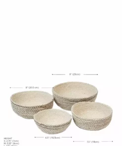 Korissa Amari Round Bowl Set - Brown