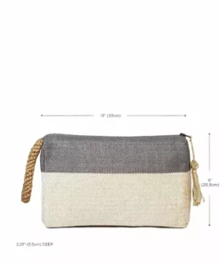 Korissa Accessories Block A Clutch - Gray