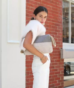 Korissa Accessories Block A Clutch - Gray