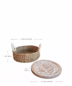 Korissa Bread Warmer + Basket - Bird Round 17 Korissa Bread Warmer + Basket - Bird Round