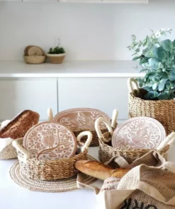 Korissa Bread Warmer + Basket - Bird Round 14 Korissa Bread Warmer + Basket - Bird Round