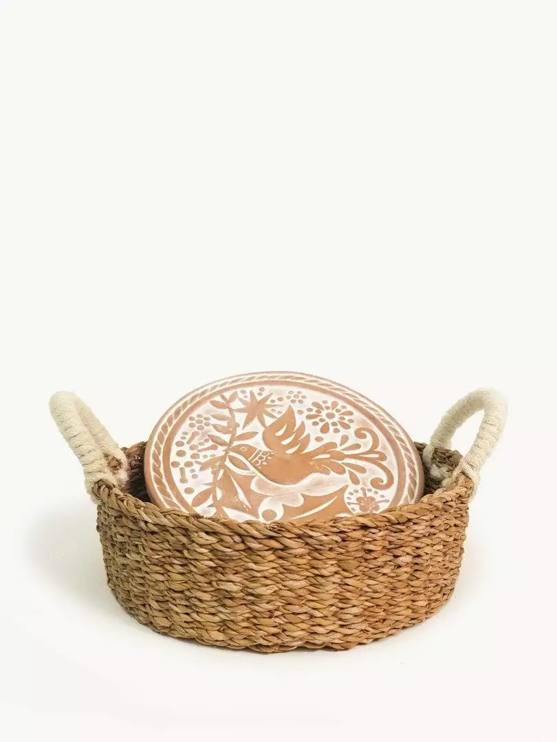 Korissa Bread Warmer + Basket - Bird Round 1 Korissa Bread Warmer + Basket - Bird Round