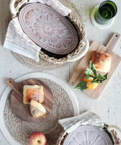 Korissa Bread Warmer + Basket - Flower
