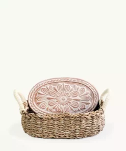 Korissa Bread Warmer + Basket - Flower