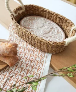 Korissa Bread Warmer + Basket - Owl Oval