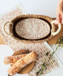 Korissa Bread Warmer + Basket - Owl Oval