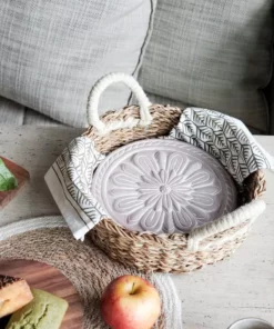 Korissa Home Goods Bread Warmer + Basket - Vintage Flower