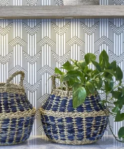 Korissa Daya Upcycled Denim Foldable Basket Set Home Goods 9 Korissa Daya Upcycled Denim Foldable Basket Set Home Goods