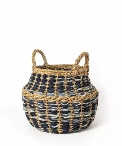 Korissa Daya Upcycled Denim Foldable Basket Set Home Goods 11 Korissa Daya Upcycled Denim Foldable Basket Set Home Goods