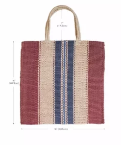 Korissa Dora Jute Tote Bag - Multi Brown