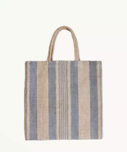 Korissa Dora Jute Tote Bag - Pale Gray