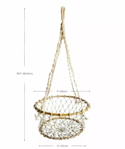 Korissa Home Goods Jhuri Single Hanging Basket 9 Korissa Home Goods Jhuri Single Hanging Basket
