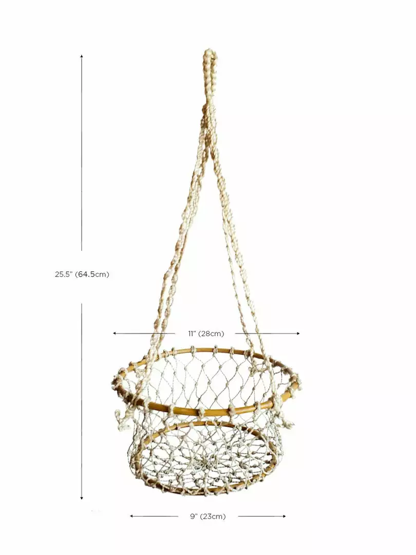 Korissa Home Goods Jhuri Single Hanging Basket 5 Korissa Home Goods Jhuri Single Hanging Basket