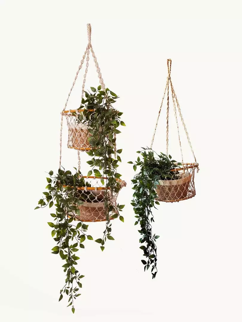 Korissa Home Goods Jhuri Single Hanging Basket 4 Korissa Home Goods Jhuri Single Hanging Basket