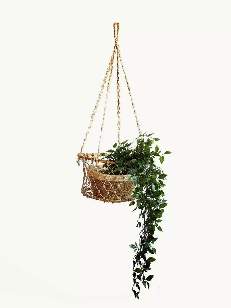 Korissa Home Goods Jhuri Single Hanging Basket 1 Korissa Home Goods Jhuri Single Hanging Basket