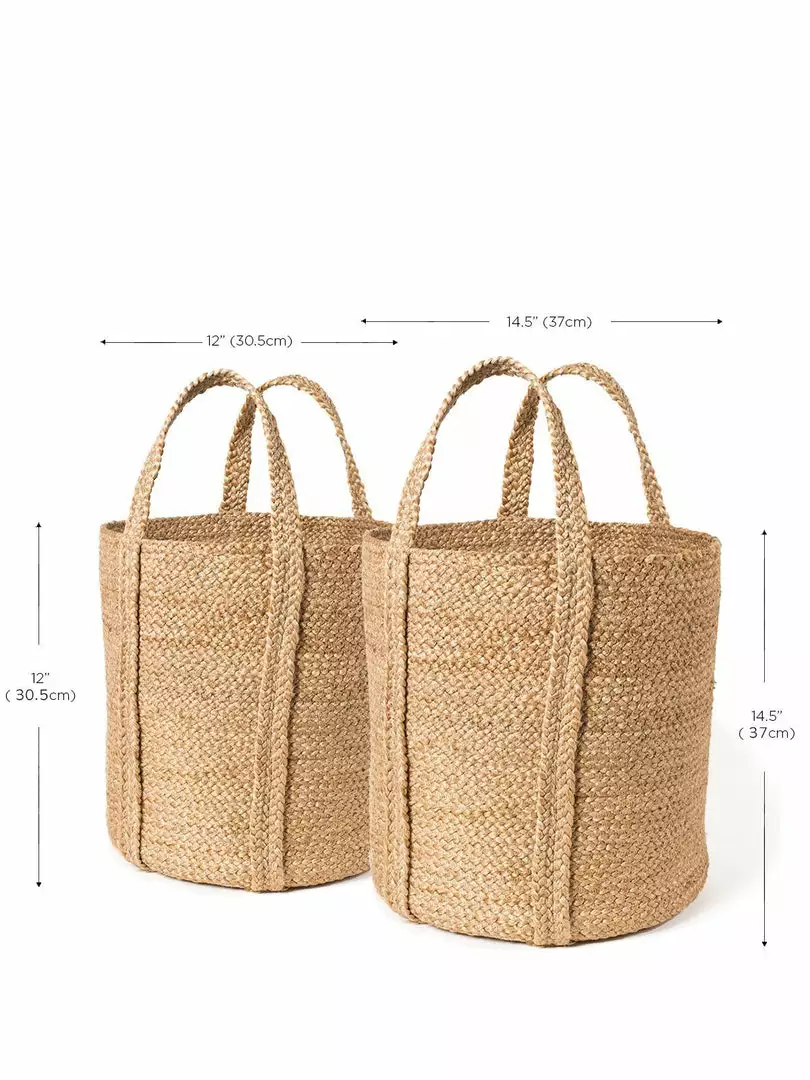 Korissa Kata Basket With Handles Set - Natural Home Goods 4 Korissa Kata Basket With Handles Set - Natural Home Goods