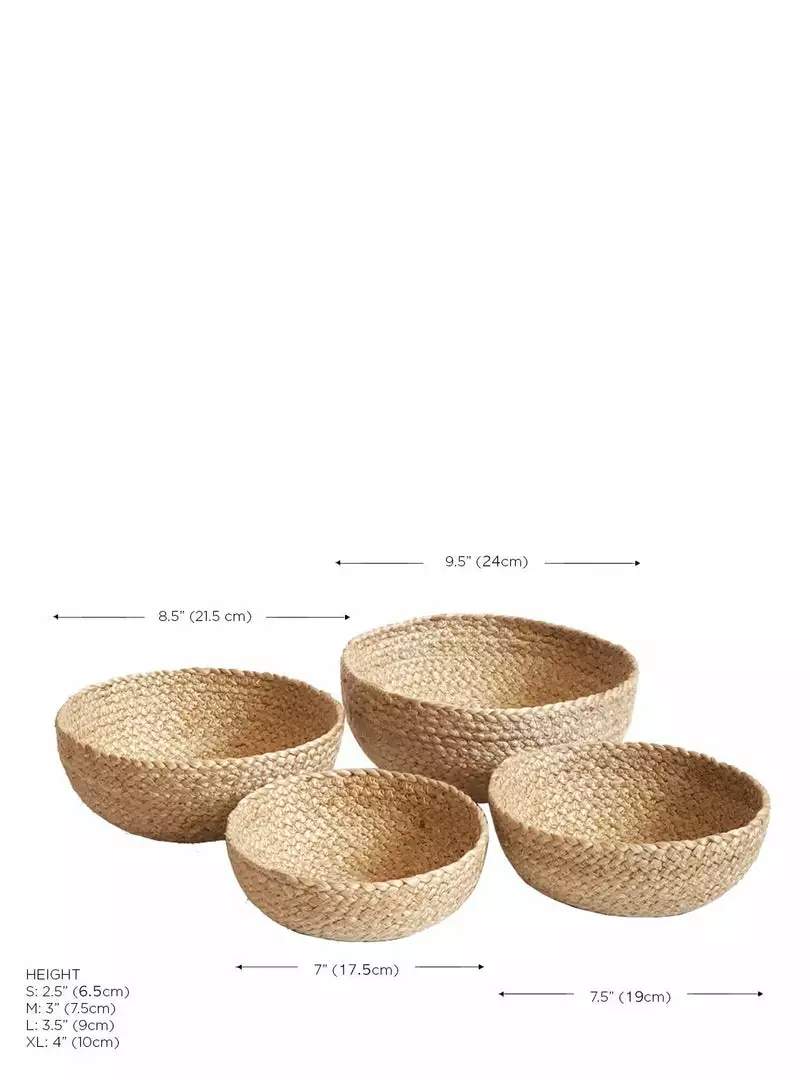 Korissa Home Goods Kata Candy Bowl Set - Natural 7 Korissa Home Goods Kata Candy Bowl Set - Natural