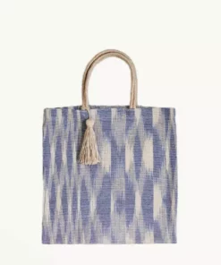 Korissa Accessories Nadi Jute Tote Bag - Blue