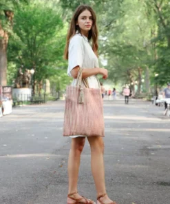 Korissa Accessories Nadi Jute Tote Bag - Red