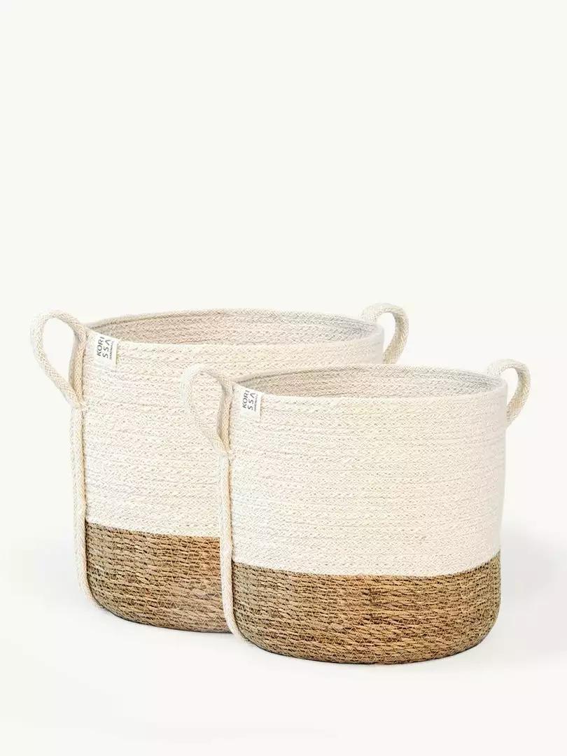 Korissa Savar Side Handle Basket Set 1 Korissa Savar Side Handle Basket Set