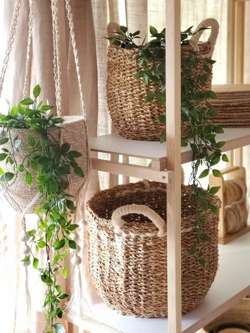 Korissa Savar Basket With White Handles Set 4 Korissa Savar Basket With White Handles Set