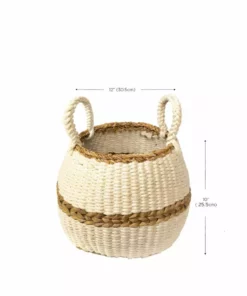 Korissa Home Goods Ula Blanco Basket 5 Korissa Home Goods Ula Blanco Basket