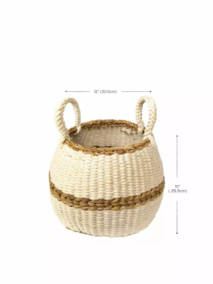 Korissa Home Goods Ula Blanco Basket 3 Korissa Home Goods Ula Blanco Basket