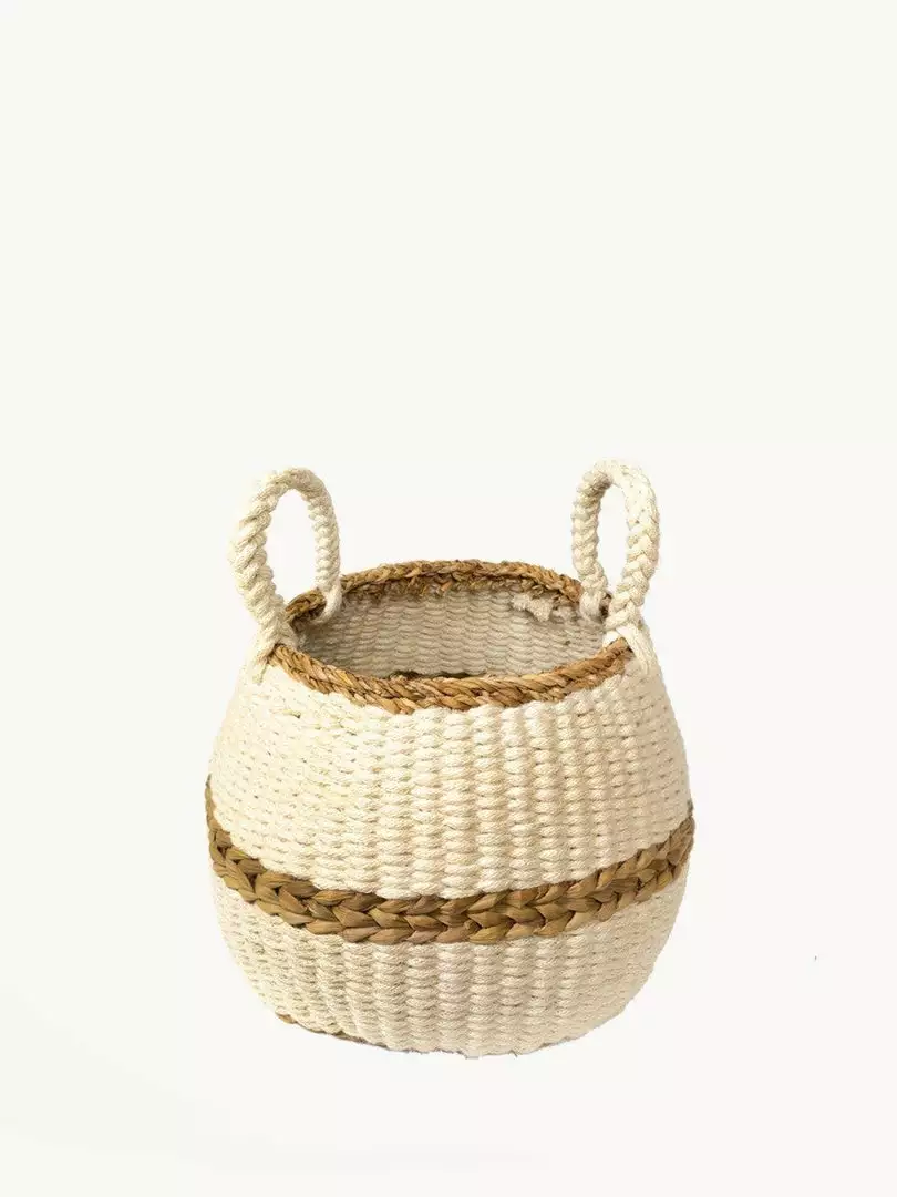 Korissa Home Goods Ula Blanco Basket 1 Korissa Home Goods Ula Blanco Basket