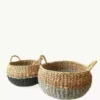 Korissa Home Goods Ula Floor Basket Set - Black