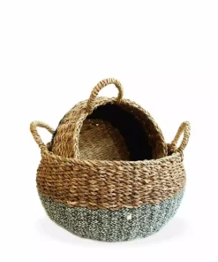 Korissa Home Goods Ula Floor Basket Set - Black 8 Korissa Home Goods Ula Floor Basket Set - Black