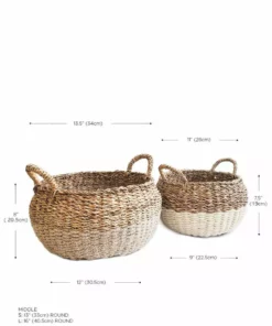 Korissa Ula Floor Basket Set - Natural
