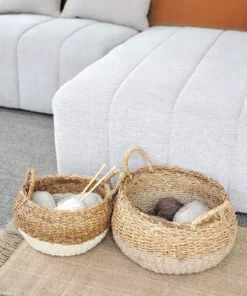 Korissa Ula Floor Basket Set - Natural