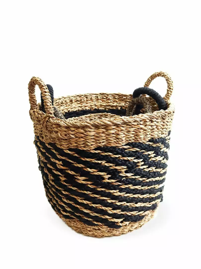 Korissa Ula Mesh Basket Set - Black Home Goods 4 Korissa Ula Mesh Basket Set - Black Home Goods