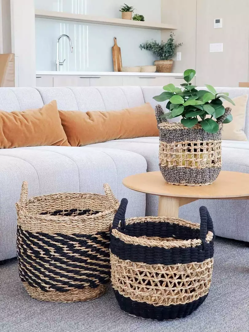 Korissa Ula Mesh Basket Set - Black Home Goods 3 Korissa Ula Mesh Basket Set - Black Home Goods