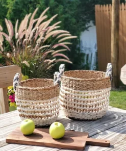 Korissa Ula Mesh Basket Set - White