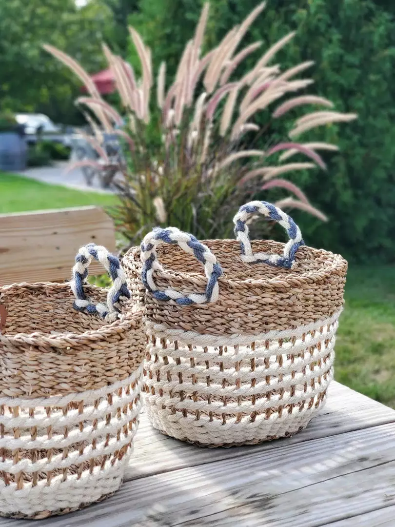 Korissa Ula Mesh Basket Set - White 3 Korissa Ula Mesh Basket Set - White