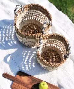 Korissa Ula Mesh Basket Set - White 9 Korissa Ula Mesh Basket Set - White