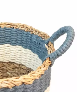Korissa Home Goods Ula Stripe Basket Set - Blue 13 Korissa Home Goods Ula Stripe Basket Set - Blue