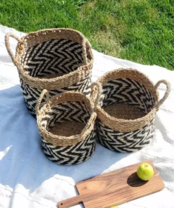 Korissa Home Goods Ula Zigzag Basket Set 10 Korissa Home Goods Ula Zigzag Basket Set