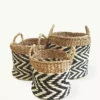 Korissa Home Goods Ula Zigzag Basket Set