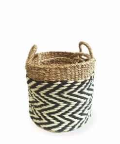 Korissa Home Goods Ula Zigzag Basket Set 11 Korissa Home Goods Ula Zigzag Basket Set